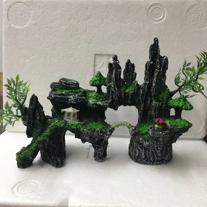 1 piece resin, large/small size, rockery stone fish tank landscaping. Aquarium hiding cave.