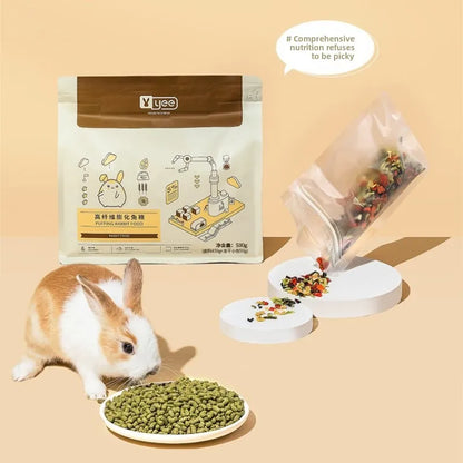 Premium Herbivore Diet - High Fiber Timothy, Hay Pellets for Rabbits & Guinea Pigs | Nutrition with Probiotics & Vitamin C