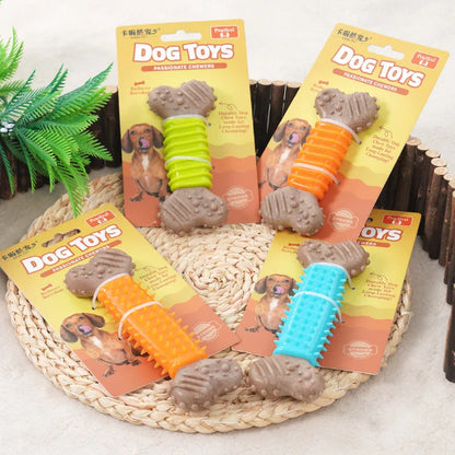 Pet Chew Toy for Entertainment. Bone-Shaped Chew Stick. Durable for Biting, Suitable for Small, Medium and Large Dogs.