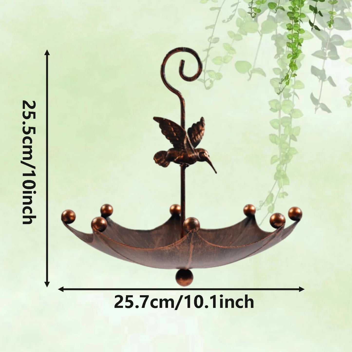1Pc Antique Umbrella-Shaped Bird Feeder - Outdoor Hanging Bird Bath and Food Bowl, Suitable for Outdoor Gardens, Patios, Backyards, Bird Feeding, Attracting Wildlife
