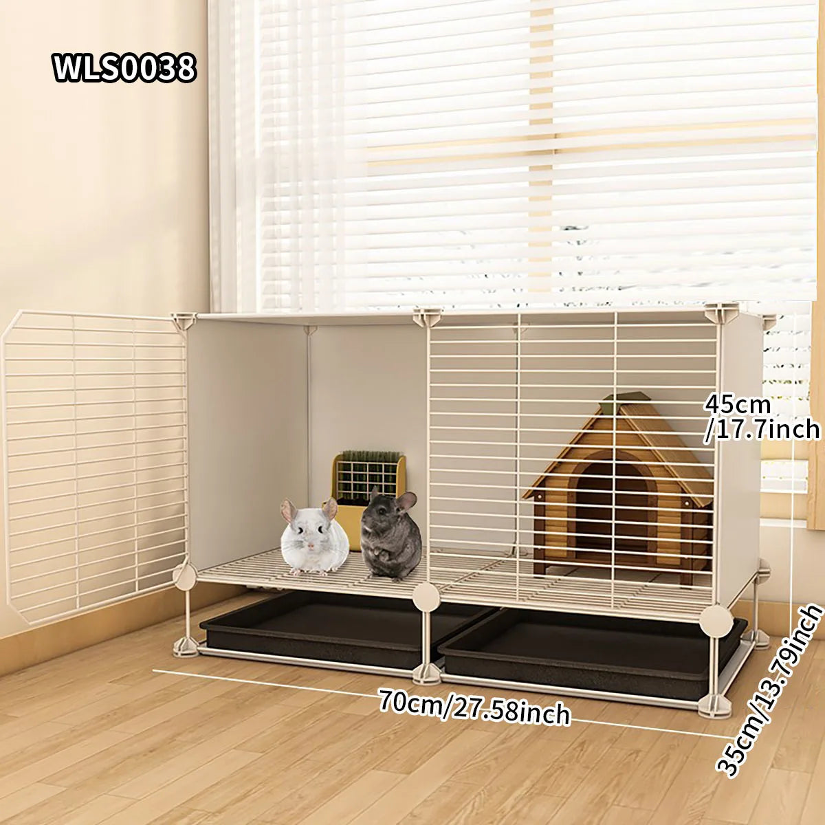 Small Animal Cage for Home Use That Does Not Occupy an Area with Toilet, Large Rabbit Cage, Sugar Glider, Breeding Squirrel Cage with Tray