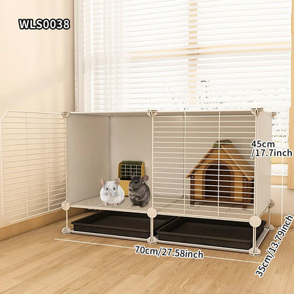 Small Animal Cage for Home Use That Does Not Occupy an Area with Toilet, Large Rabbit Cage, Sugar Glider, Breeding Squirrel Cage with Tray