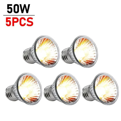 1-10PCS 25/50/75W UVA+UVB Reptile Lamp Bulb. Turtle Basking UV Light Bulbs. Heating Light ,Full Spectrum Sunlamp for Amphibians