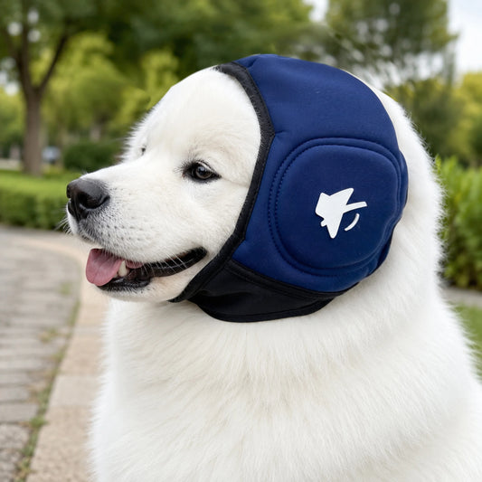 Dog Ear Muffs Autumn And Winter Keep Warm Headgear Noise Reduction Emotion Soothin Hat Neck Cover Prevent Fright Adjustable