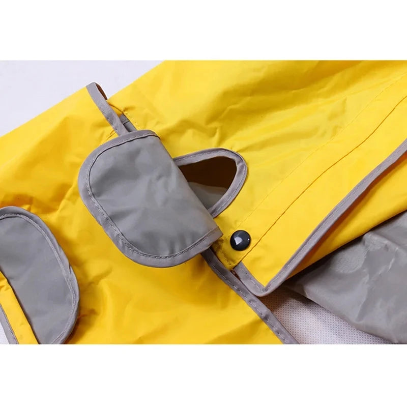 Waterproof Raincoat For Dogs. Suits, Dot Rain Cape For Medium/Big Dogs. Hooded Jacket/Poncho. Pet Rain Coat