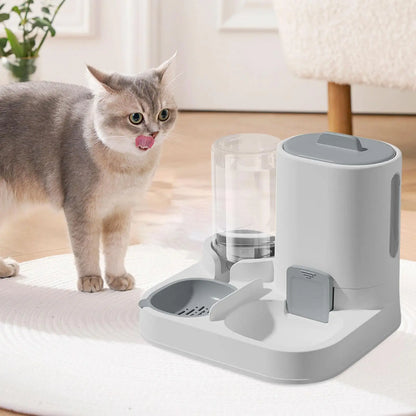 Automatic Pet Feeder & Waterer, Pet Bowl Compact Feeding Station. Cat or Dog Feeder Water Dispenser