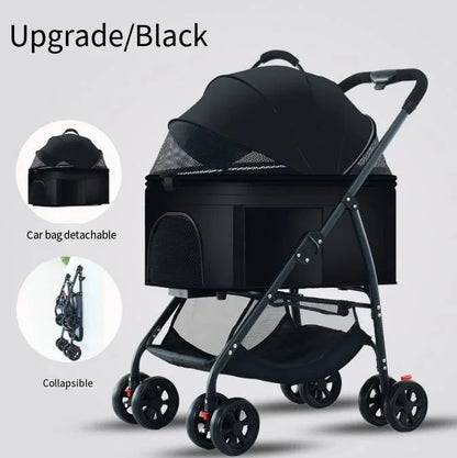 Pet Strollers, 3in1 Lightweight, Foldable, Specifically Designed for Walking Dogs. Medium-sized Small Dogs and Cats
