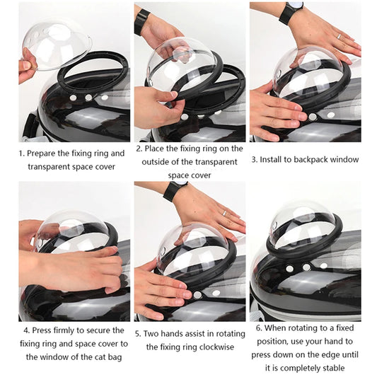 Pet Cat Carrying Bag. Pet Backpacks. Breathable, Portable & Transparent Backpack for Cats and  Puppies Transport .Carrier Space Capsule Bags