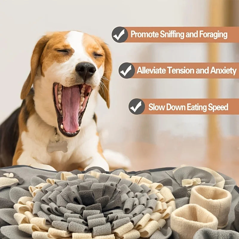 Pet Sniffing Mat For Dogs, Interactive, Durable Dog Slow Feeding Pad. Training Mat For Foraging Skills And Slow Eating