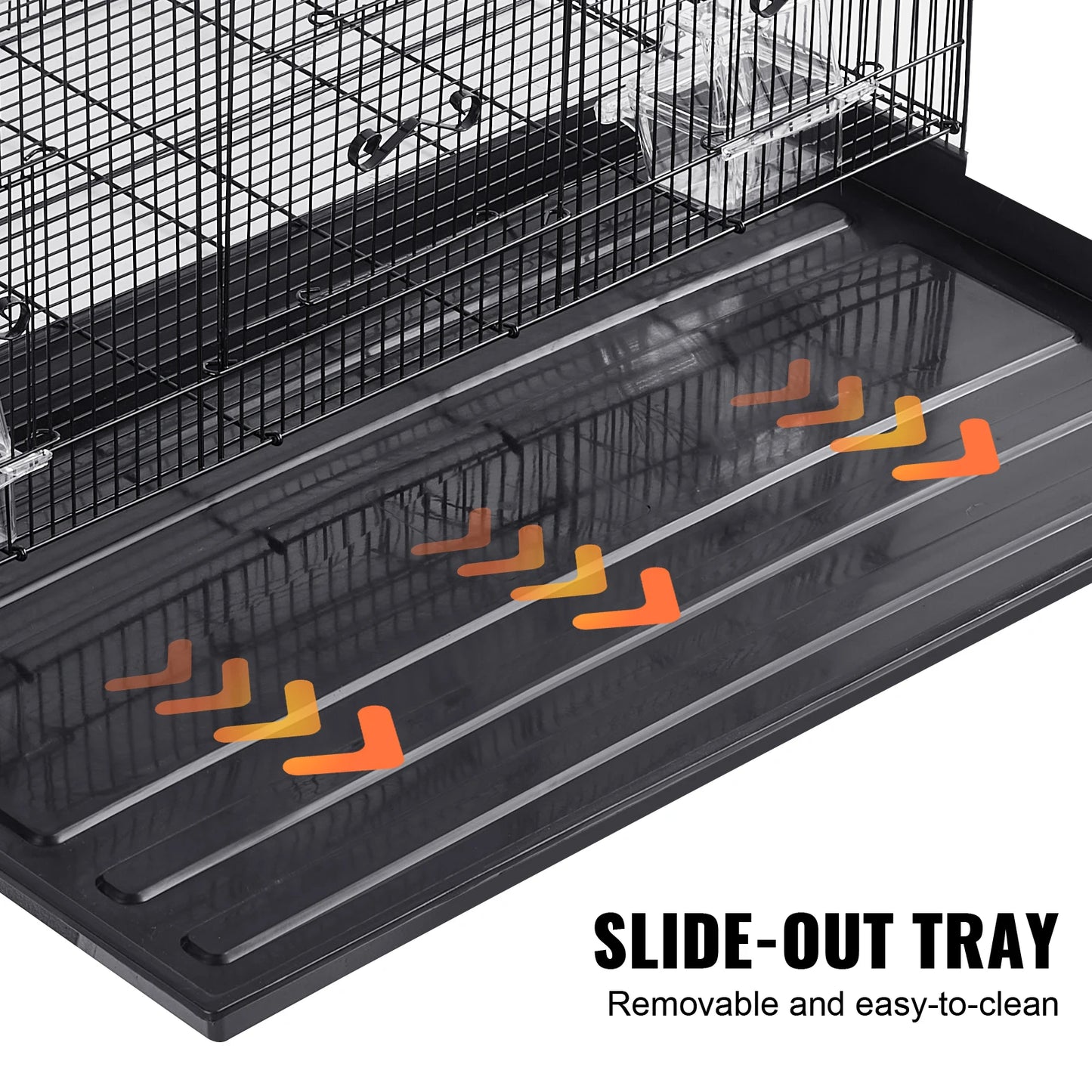 30 inch Pet Bird Cage. Metal, Large Parakeet Cages with Rolling Stand Tray for Cockatiels, Parrot, Budgies, Lovebird & Canaries