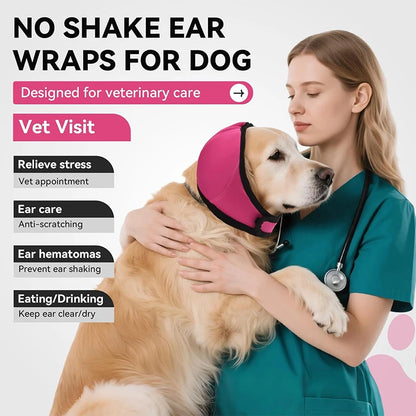 2026 New Dog Ear Muffs (Thickened) For Noise LIke Fireworks, Thunder and Vacuum.  Bath and Swimming - Waterproof Protection With Elastic Calming Hoodie, Grooming