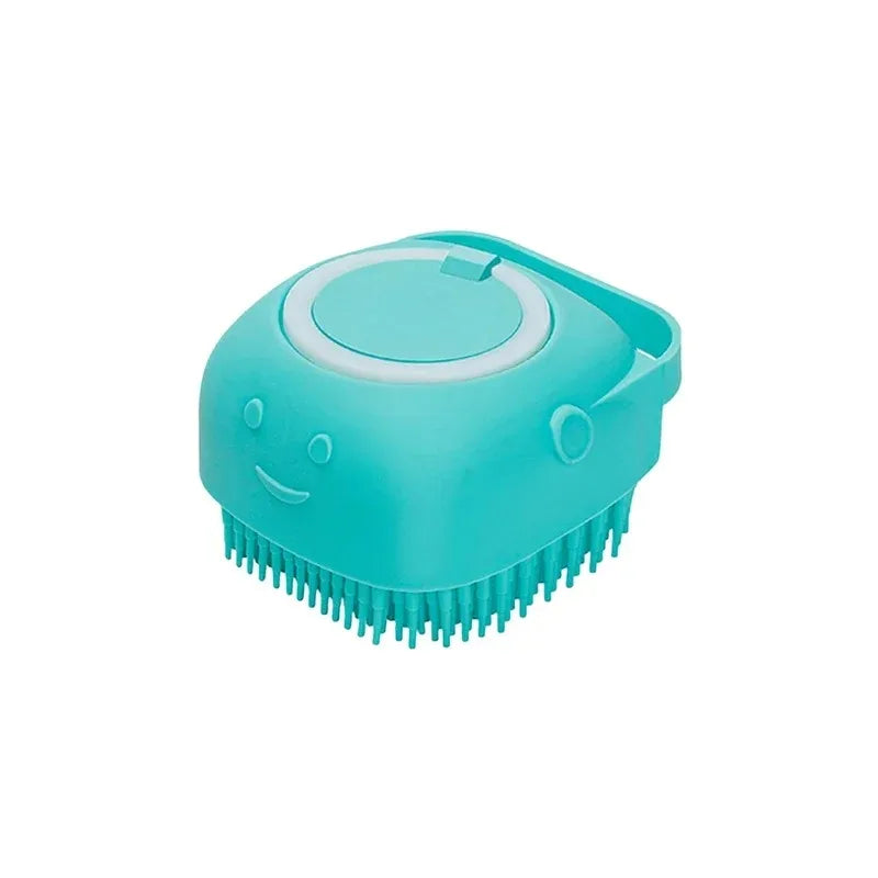 Dog Bathing Brush Pet Massage Shampoo Dispenser Rubber Bristle Shower Grooming Tool for Dogs And Cats