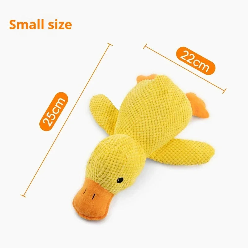 Pet Plush Toy. Calming Duck Companion. Sleeping Duck Toys. Chew Toy. Durable, Squeaky for Puppy Pet Teeth Cleaning, Chew Pet Toy