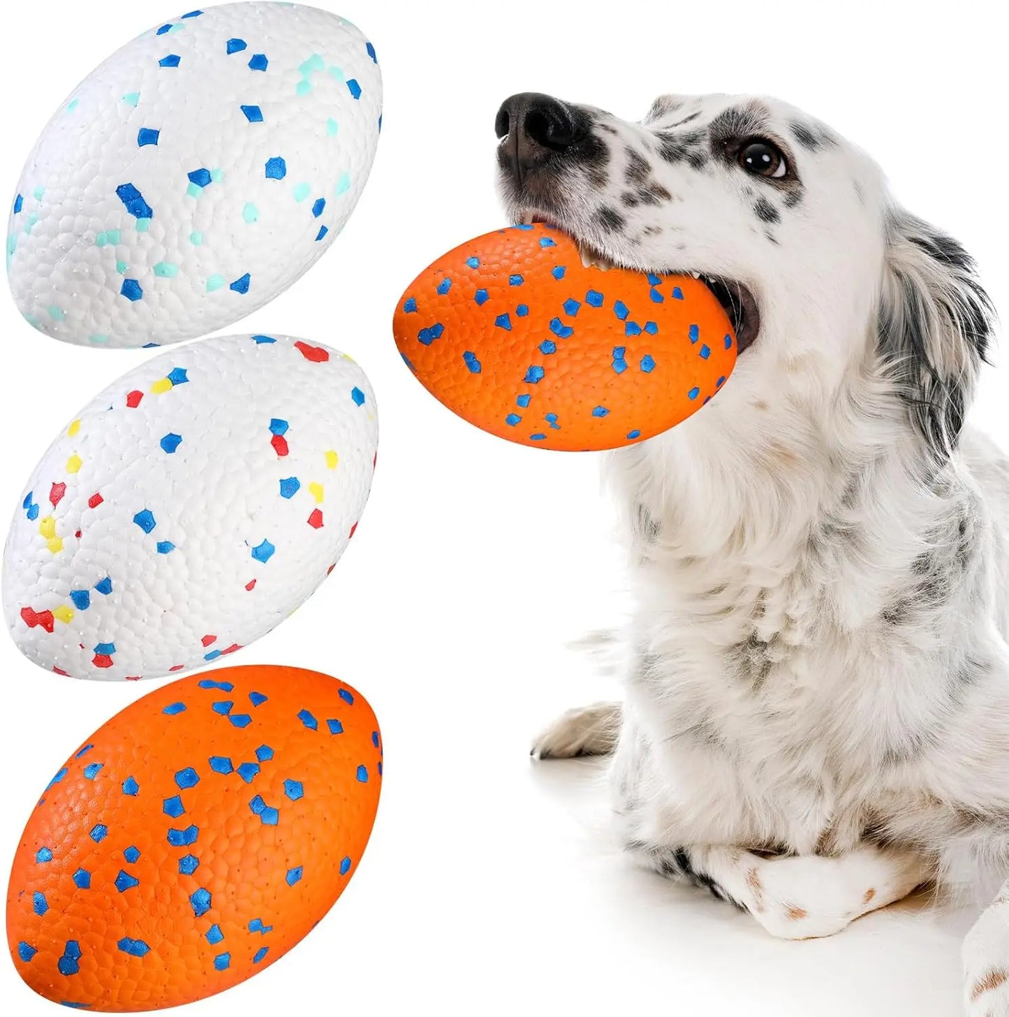 Dog Ball for Aggressive Chewers. Tough Large Indestructible Dog Footballs. Outdoor Floating,Fetch Game Pets Toys