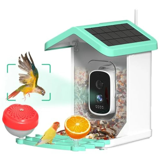 Bird Feeder with Camera. 4K HD AI Birds Species Identification Cam. Smart Bird Camera with Solar Powered Auto Capture and Instant