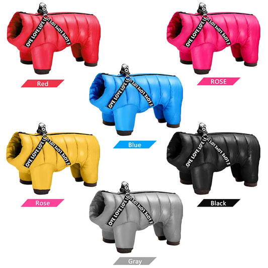 Winter Pet Dog Clothes. Super Warm Dog Jacket/Coat, Waterproof, Small/Medium/Large Dogs. Pet Clothing Jumpsuit For French Bulldog. Multible colors & sizes.