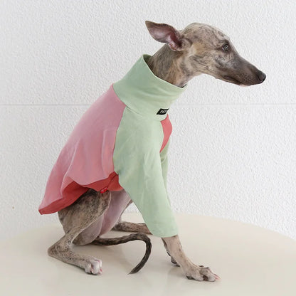 Autumn, Winter, Warm, Soft Dog Clothes. High Collar Greyhound 2 Legged Fleece Sweaters Long Sleeve Pet Shirts