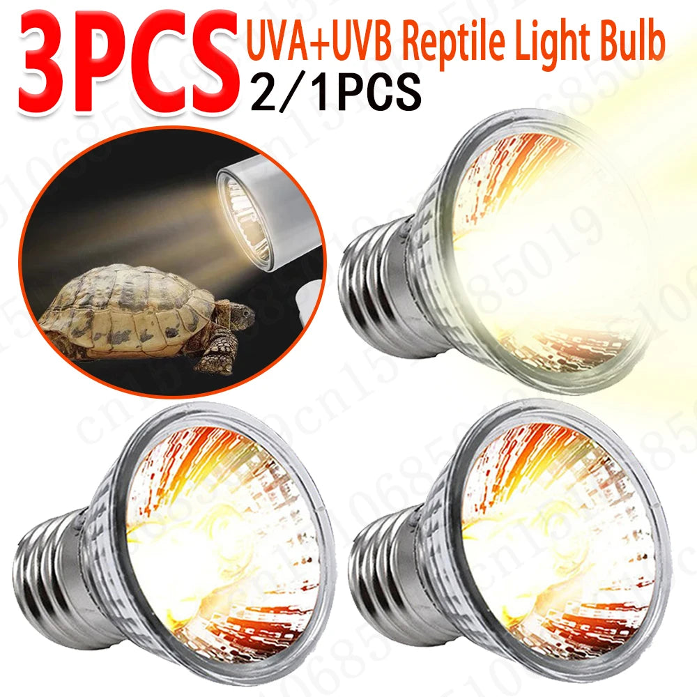 5/10/15/20PC 25W Reptile Heating Light Bulb. Full Spectrum Basking UV Lamp for Turtle, Snake, Lizard & Amphibians Temperature Control