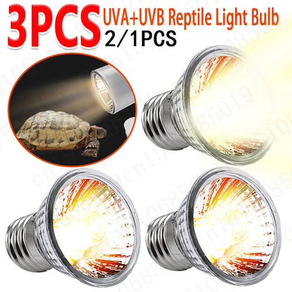 5/10/15/20PC 25W Reptile Heating Light Bulb. Full Spectrum Basking UV Lamp for Turtle, Snake, Lizard & Amphibians Temperature Control