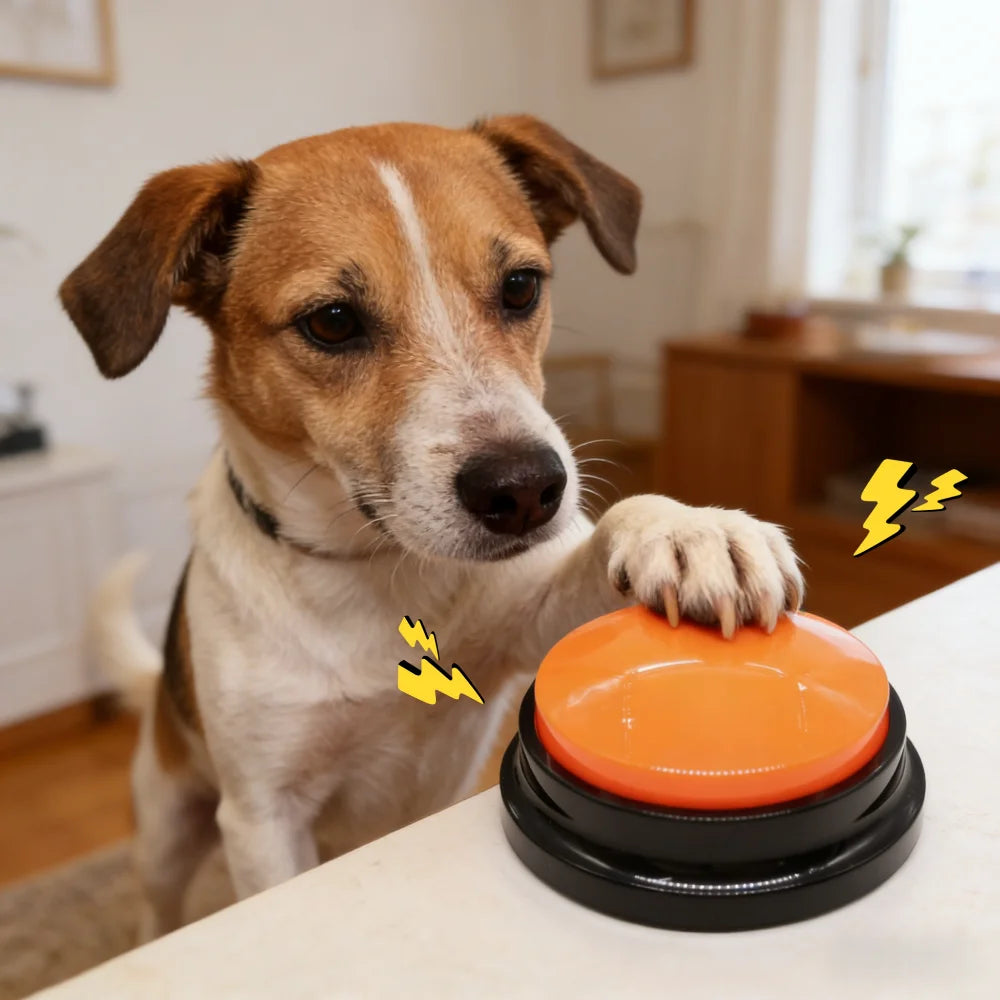 Recordable Pet Communication Buttons: Talking Sound Pad Training for Dogs & Cats, Customizable To Teach Your Pet To Speak