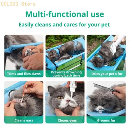 Dog Grooming Bathing Table with Foldable Frame. Bath Hammock for Home Daily Use