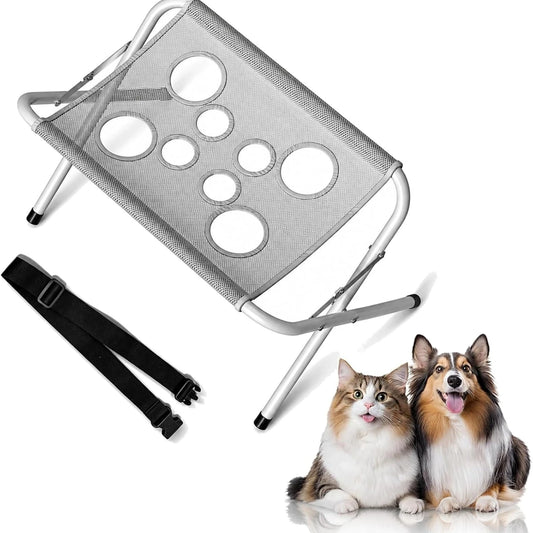 Dog Grooming Hammock, Foldable Cats Pet Paw, Bathing Wash Hammock Stand. Mesh Bath Support for Nail Trimming, Bathing, Grooming