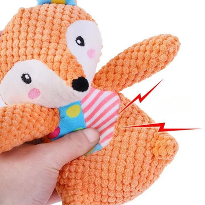 Pet Plush Toys. Cute Elephant Plush Chew Toy. Squeaky, Bite-Resistant, Puppy Teething Training.