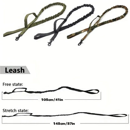 Pet Traction Rope. Tactical Dog Leash. Outdoor Training. Large Dogs, Retractable