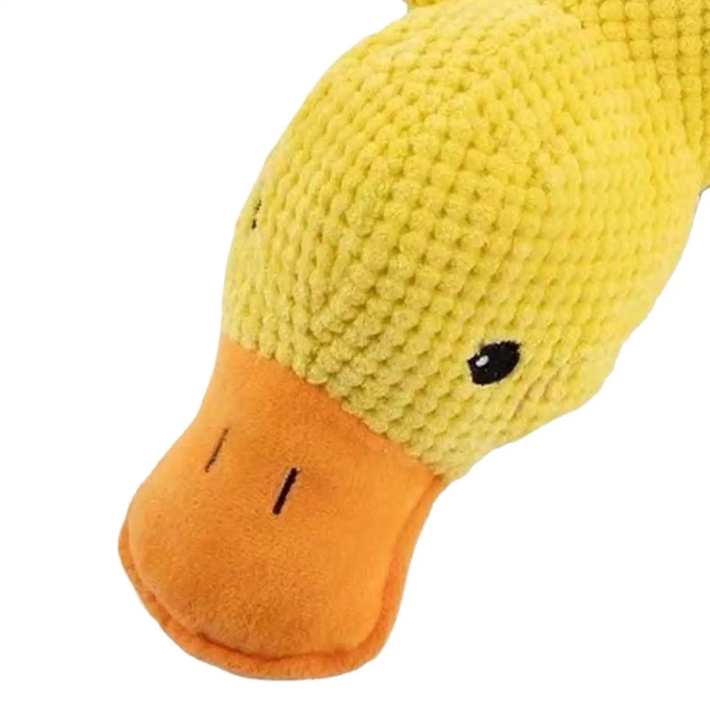 Duck dog toy, chew resistant, durable dog toy with quacking sound. teeth grinding relief. soft companion for small/large dog