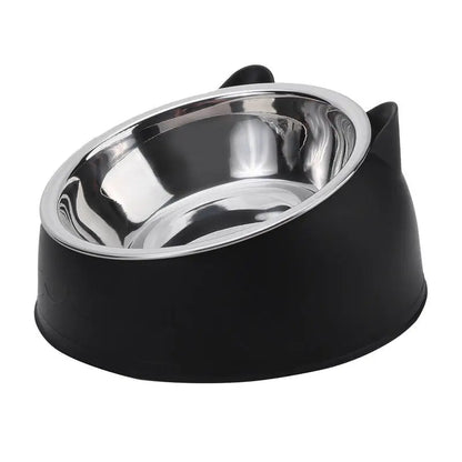 1/2/5pcs Cat Bowl. Creative Inclined Kitten Puppy Food Feeding Bowls. Stainless Steel Pet Dogs/Cats Feeders