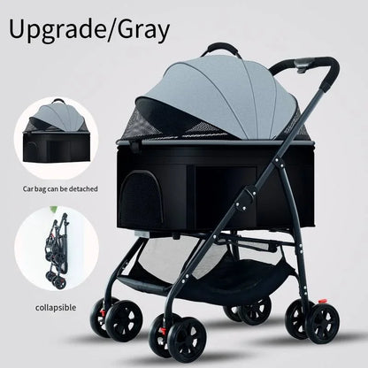 Pet Strollers, 3in1 Lightweight, Foldable, Specifically Designed for Walking Dogs. Medium-sized Small Dogs and Cats
