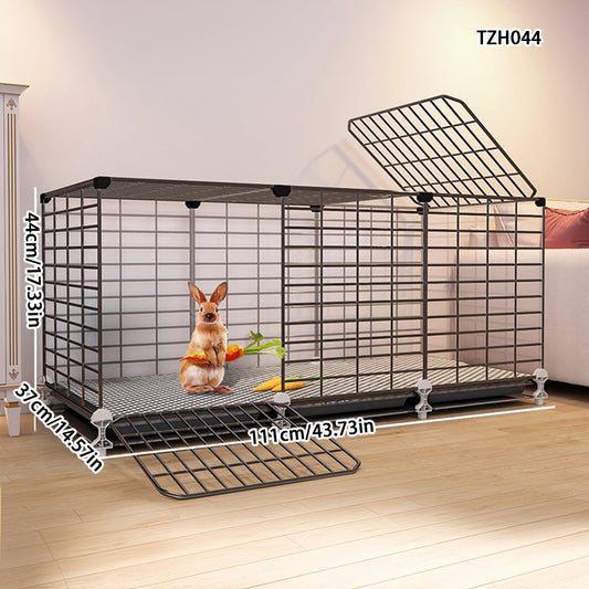 Rabbit Cage. Household Large Double-Layer Indoor Rabbit cage. Special Automatic Feces Cleaning. Guinea Pig Cage Two-Story Platform House