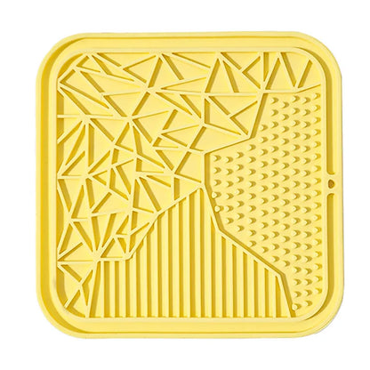 Silicone Pet Licking Mat. Cat Anti-choking With Slow Food Bowl. Puppy Bath Distracted Licking Plate.