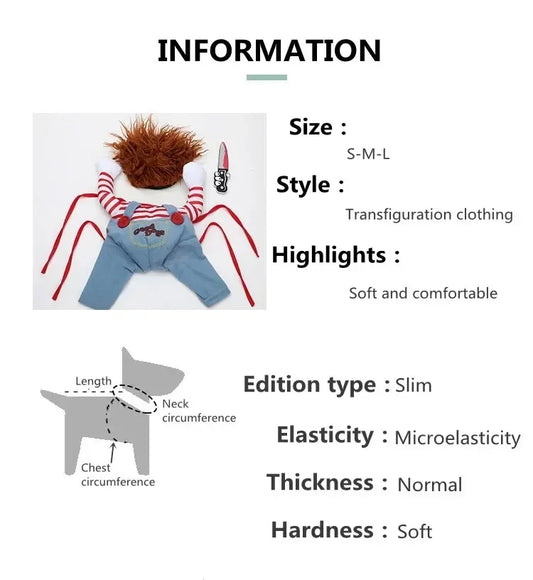 Halloween Dog Costumes. Transformation Outfit. Halloween Dog/Cat Two Legged Costume