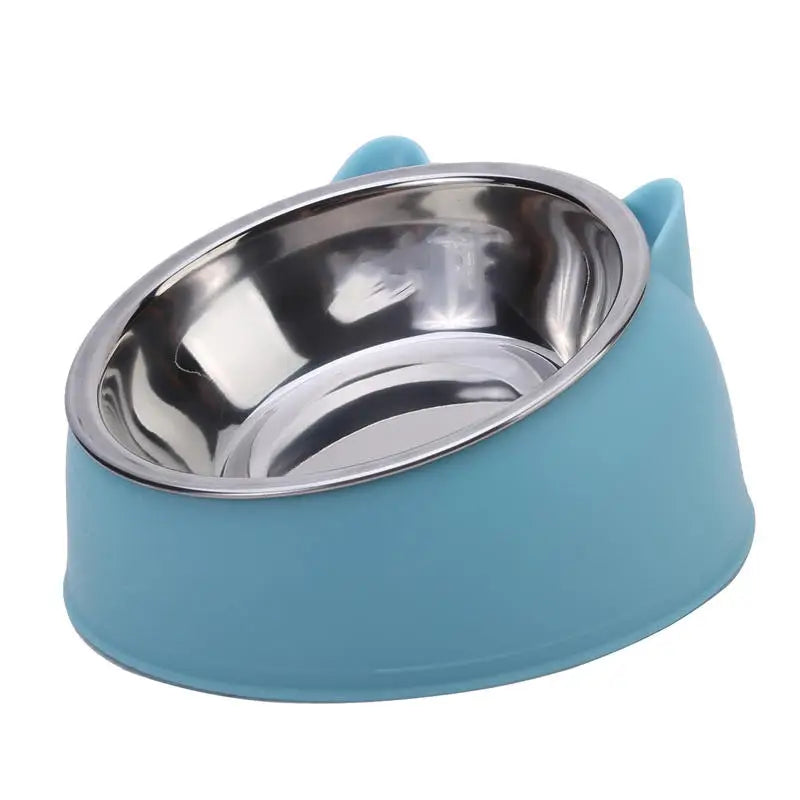 1/2/5pcs Cat Bowl. Creative Inclined Kitten Puppy Food Feeding Bowls. Stainless Steel Pet Dogs/Cats Feeders
