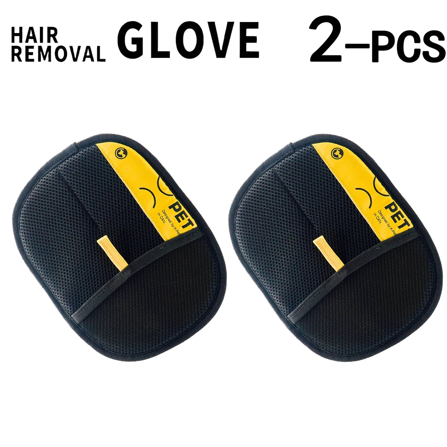 Pet Hair Remover Gloves. Electrostatic for Cats & Dogs, Reusable Washable Grooming Glove with 2-in-1 Lint Roller Brush - Safe Non-Toxic