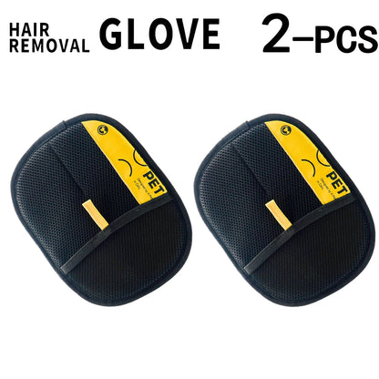 Pet Hair Remover Gloves. Electrostatic for Cats & Dogs, Reusable Washable Grooming Glove with 2-in-1 Lint Roller Brush - Safe Non-Toxic