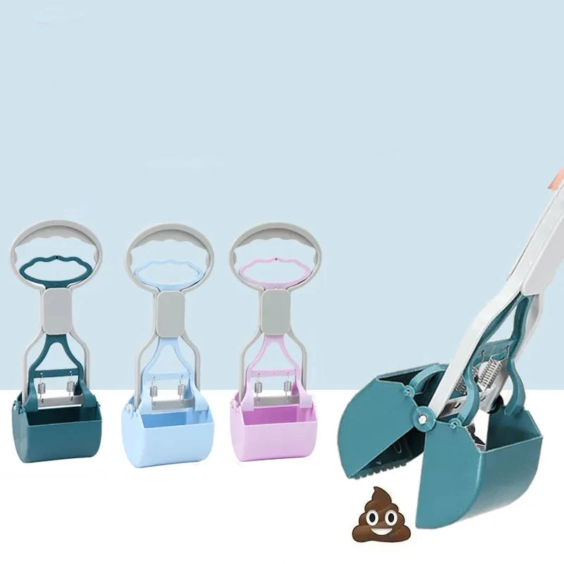 Thickened plastic Foldable Long Handle Pet Pooper Scooper, Outdoor Dog Waste Picker.