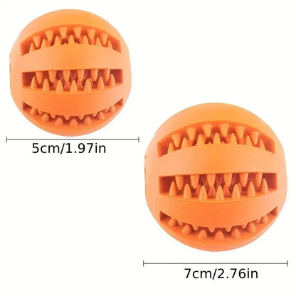 Dog Toy Ball, Nontoxic Bite Resistant Toy Ball for Pet Dogs, Puppies and Cats, Dog Pet Food Treat Feeder Chew. Tooth Cleaning Ball
