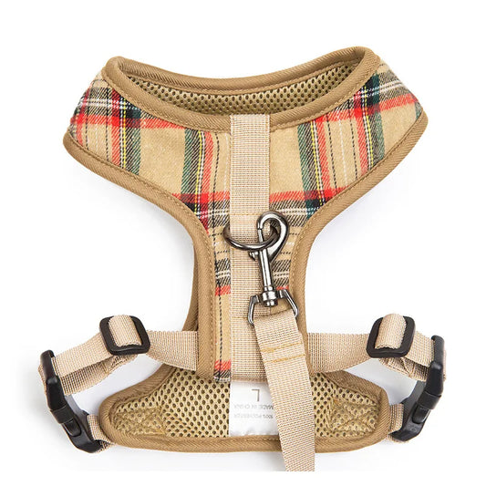 New Dog Harness and Leash Set. Traction Rope Plaid Chest Strap. Small and Medium-sized Dogs