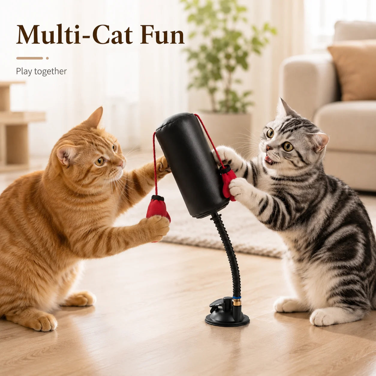 Cat Boxing Toy - Multi-functional Cat Stimulation  for Self-Entertainment and Relaxation - Interactive Cat Toy