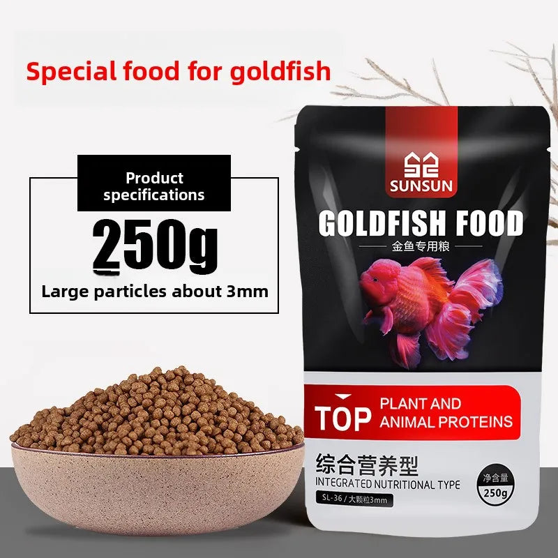 SUNSUN Koi Ornamental Fish, Goldfish Feed. High Spirulina Color Enhancing Fish Food
