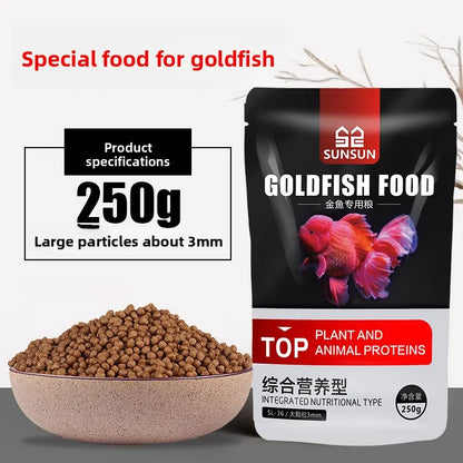 SUNSUN Koi Ornamental Fish, Goldfish Feed. High Spirulina Color Enhancing Fish Food
