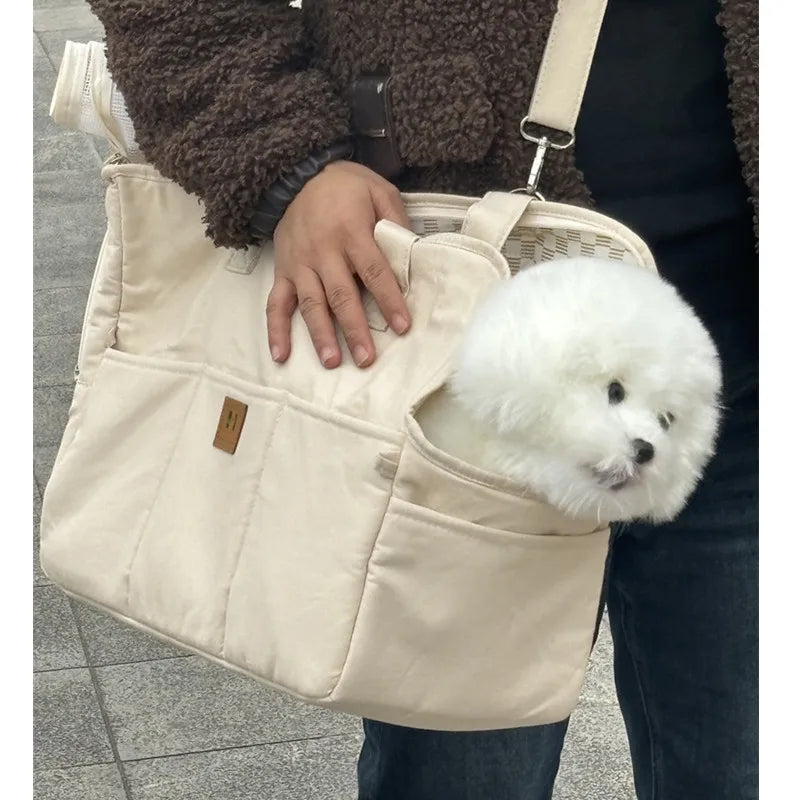 Small Dog Sling Carrier- Handheld shoulder bag. Car Seat Safe, Travel Dog Carrier Bag, Portable Carrier Bag