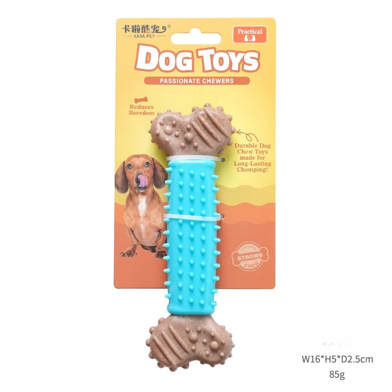 Pet Chew Toy for Entertainment. Bone-Shaped Chew Stick. Durable for Biting, Suitable for Small, Medium and Large Dogs.