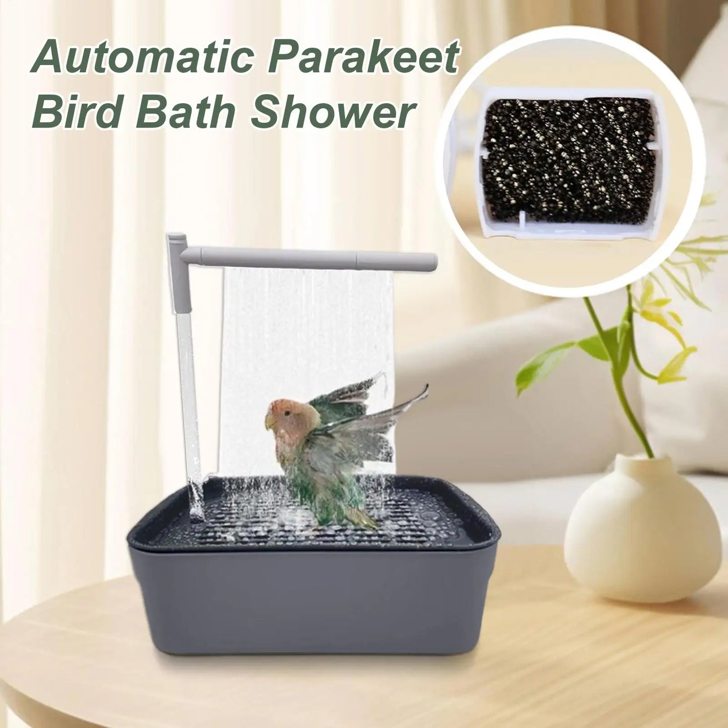 Automatic Pet Birds/ Parrots Bath. Circulating Water Bathtub. USB Electric Parakeet Bathtub/ Shower Fountain