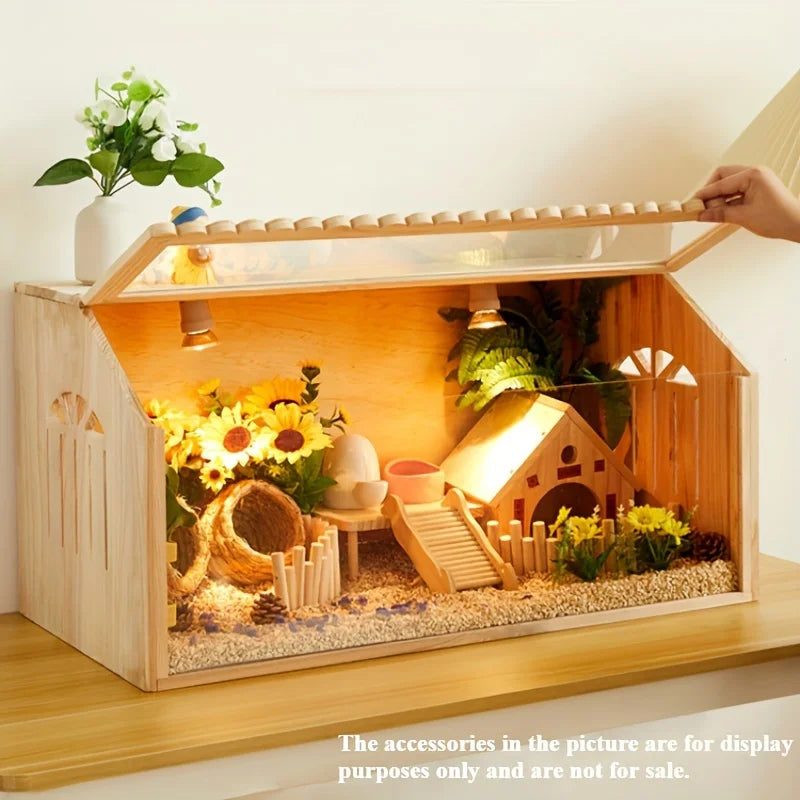 Small Pet Feeding Box. Chick Insulation, Hamster Box, Climbing Pet Villa - for Pet Mice, Rutin Chickens, Reptiles, Hedgehogs
