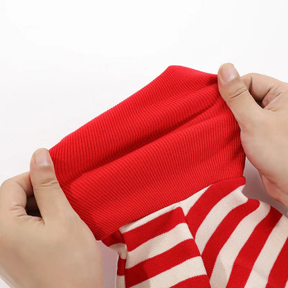 Pet Casual Red Striped Clothing. New Italian Greyhound Spring Summer Dog Clothes.