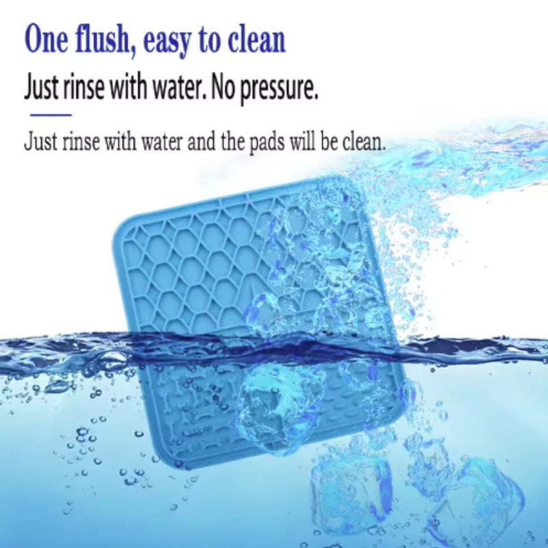 Pet Lick Silicone Mat. Dogs Slow Food Plate for Dog Bathing Distraction. Silicone Dog Sucker, Food Training Dog Feeder