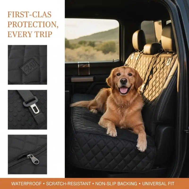 Car Seat Pet Cover for Dogs/Cats. Waterproof, Nonslip Mat. Heavy Duty Protector for Outdoor Travel